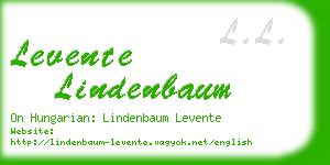 levente lindenbaum business card